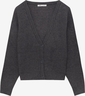 Pull&Bear Knit cardigan in Grey: front