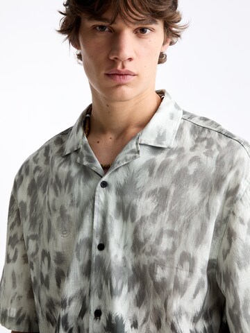 Pull&Bear Comfort fit Overhemd in Zwart
