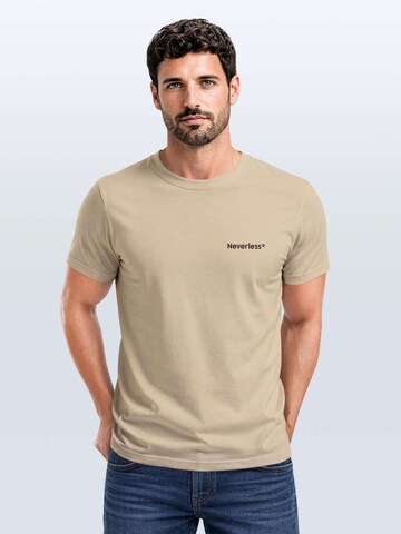 Neverless Shirt 'More Espresso less depresso' in Beige