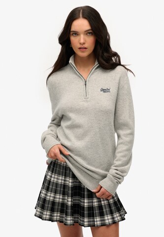 Pull-over 'Essential' Superdry en gris : devant
