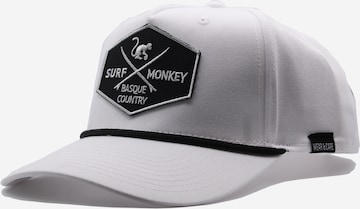Surf Monkey Sportpet 'Baseballkappe mit Kordel' in Wit: voorkant