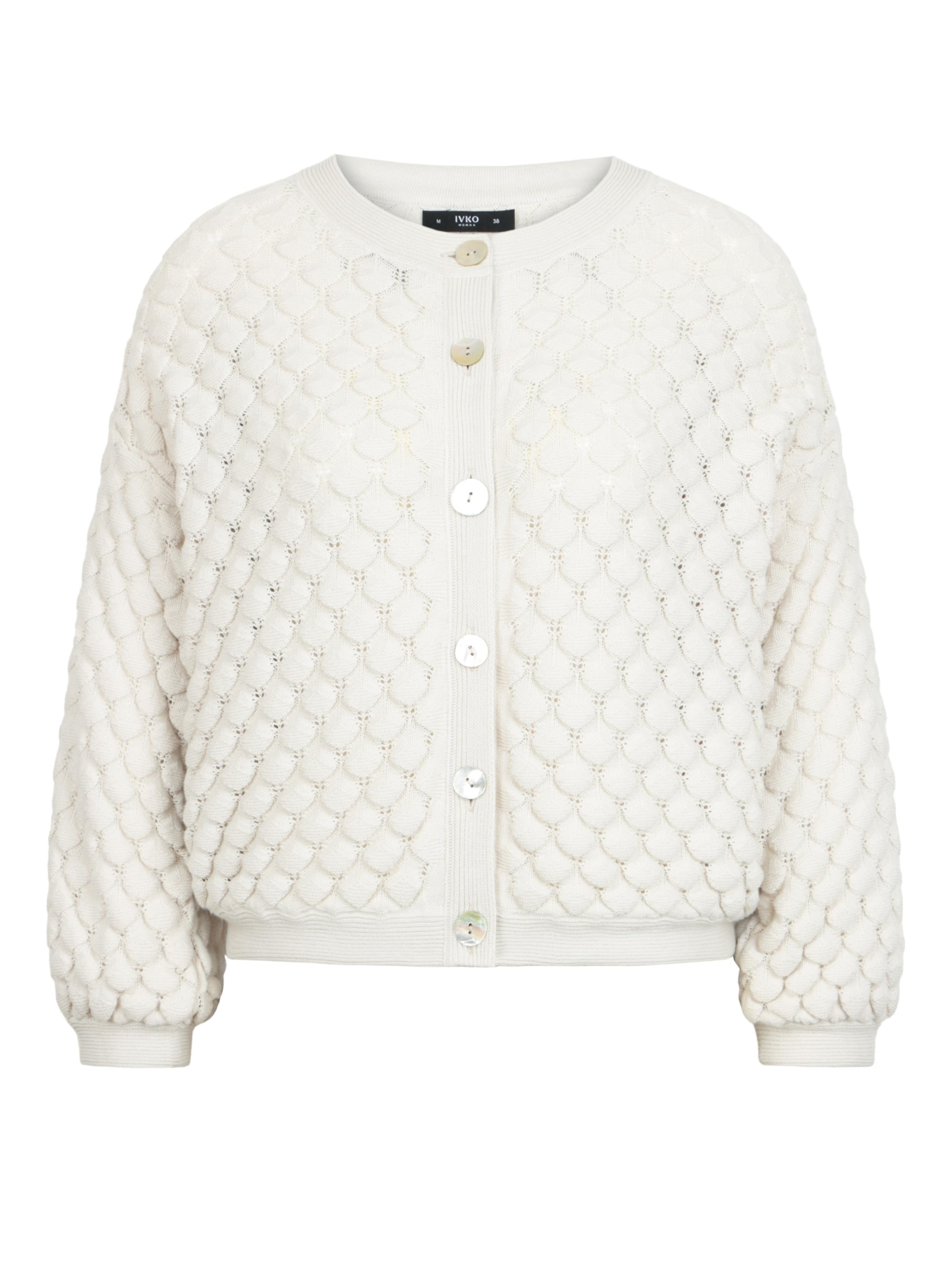 IVKO Strickjacke‌‌‌ in Weiß: Vorderseite