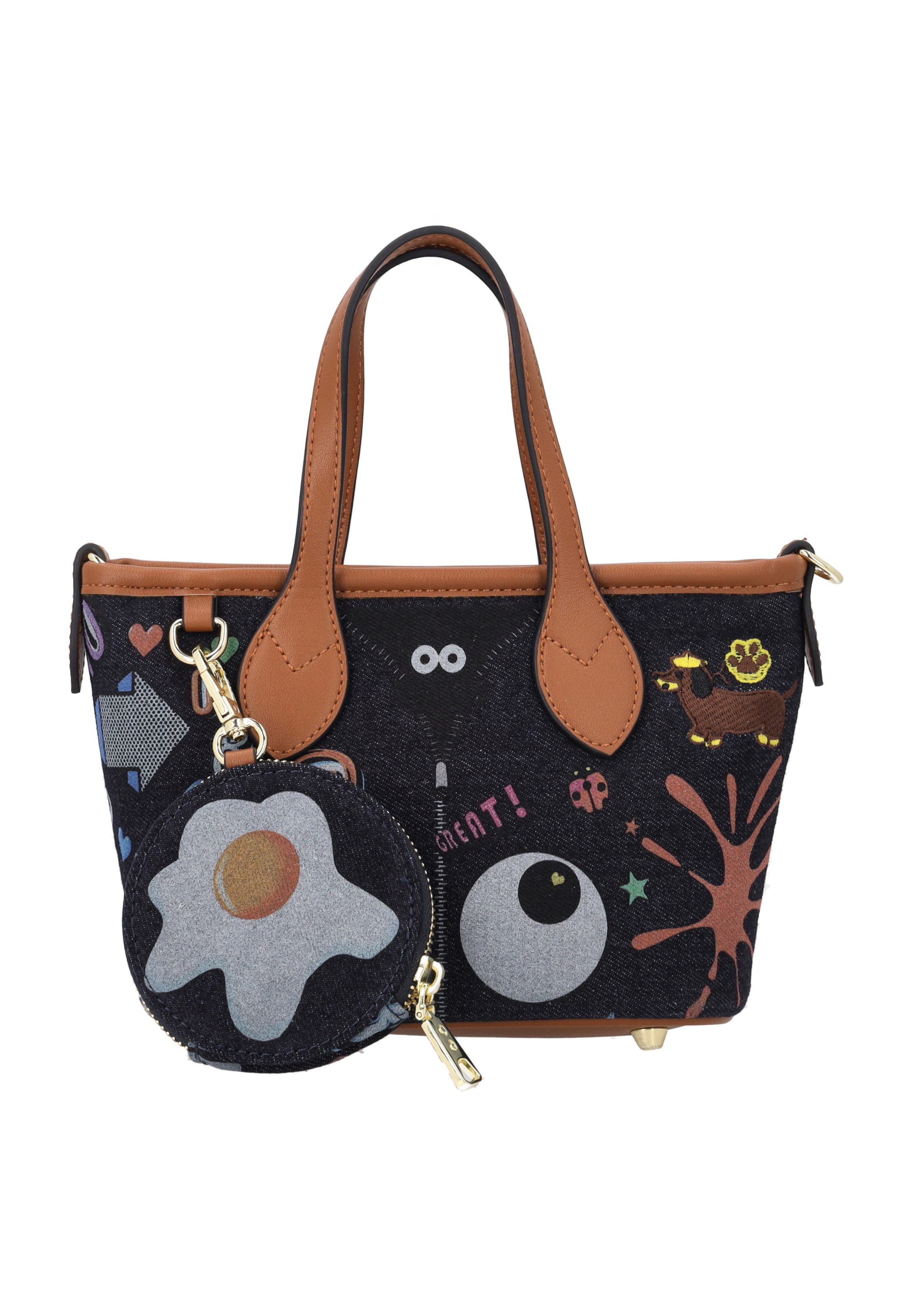 MYMO - Shopper 'Eye Theme' en azul: frente