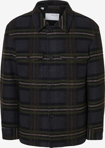 SELECTED Tussenjas 'SLHMitch' in Blauw: voorkant