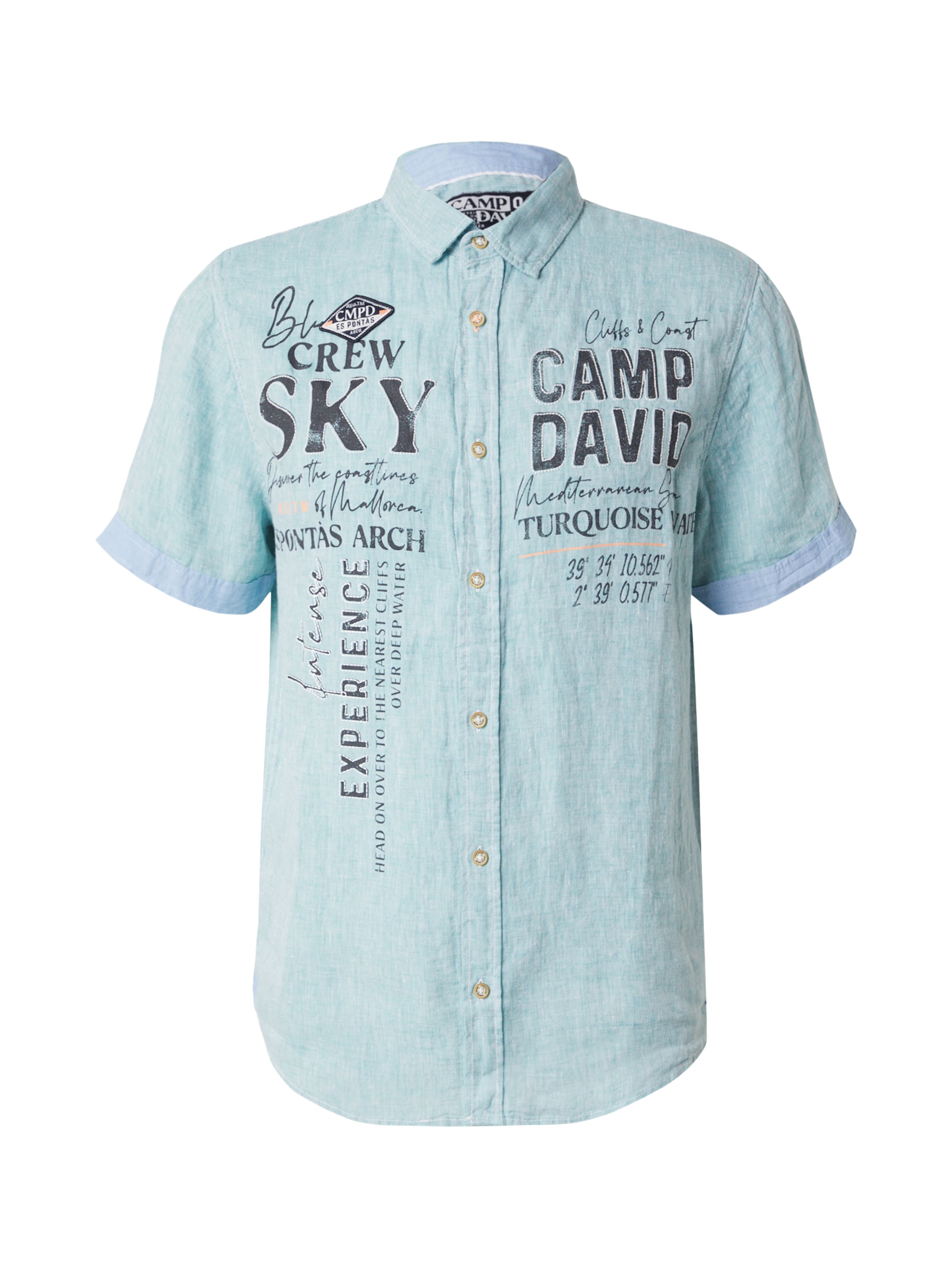 CAMP DAVID Regular fit Πουκάμισο σε πράσινο: μπροστά