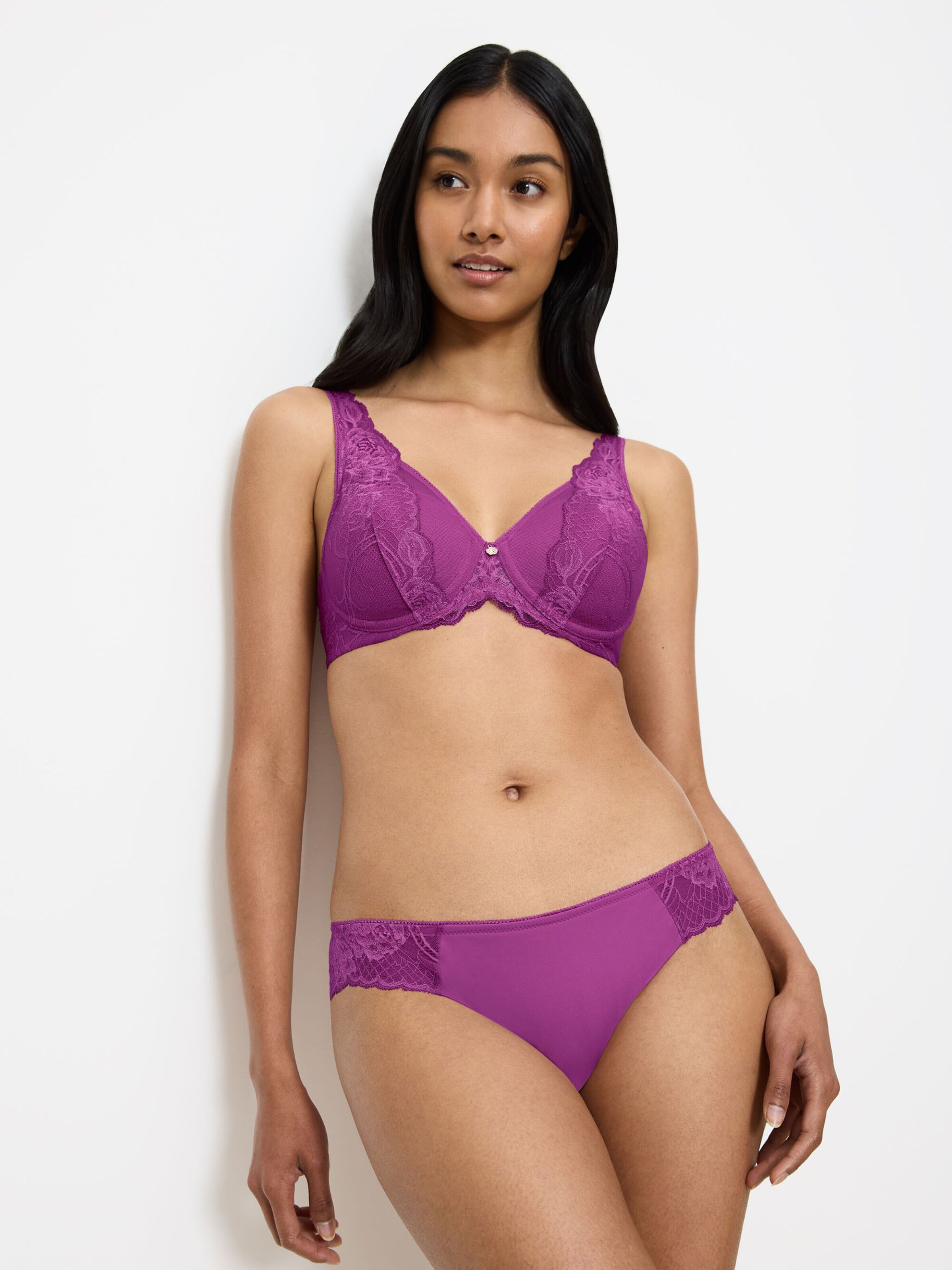 TRIUMPH Bra ' Wild Peony Florale ' in Purple