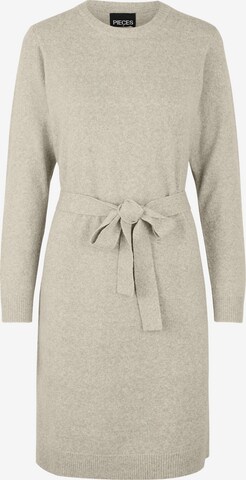 PIECES Knitted dress 'Cava' in Grey: front