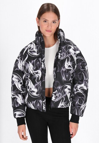 myMo ATHLSR Winterjas 'Athleisure' in Zwart: voorkant