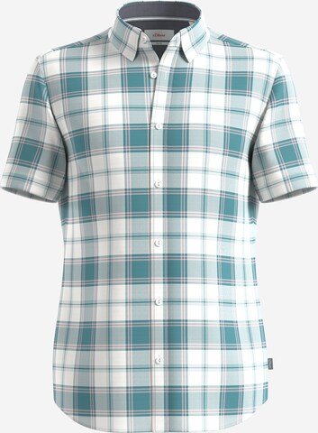 s.Oliver Slim fit Button Up Shirt in Blue: front