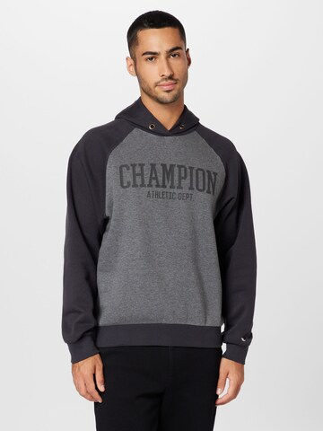 Bluză de molton de la Champion Authentic Athletic Apparel pe gri: față