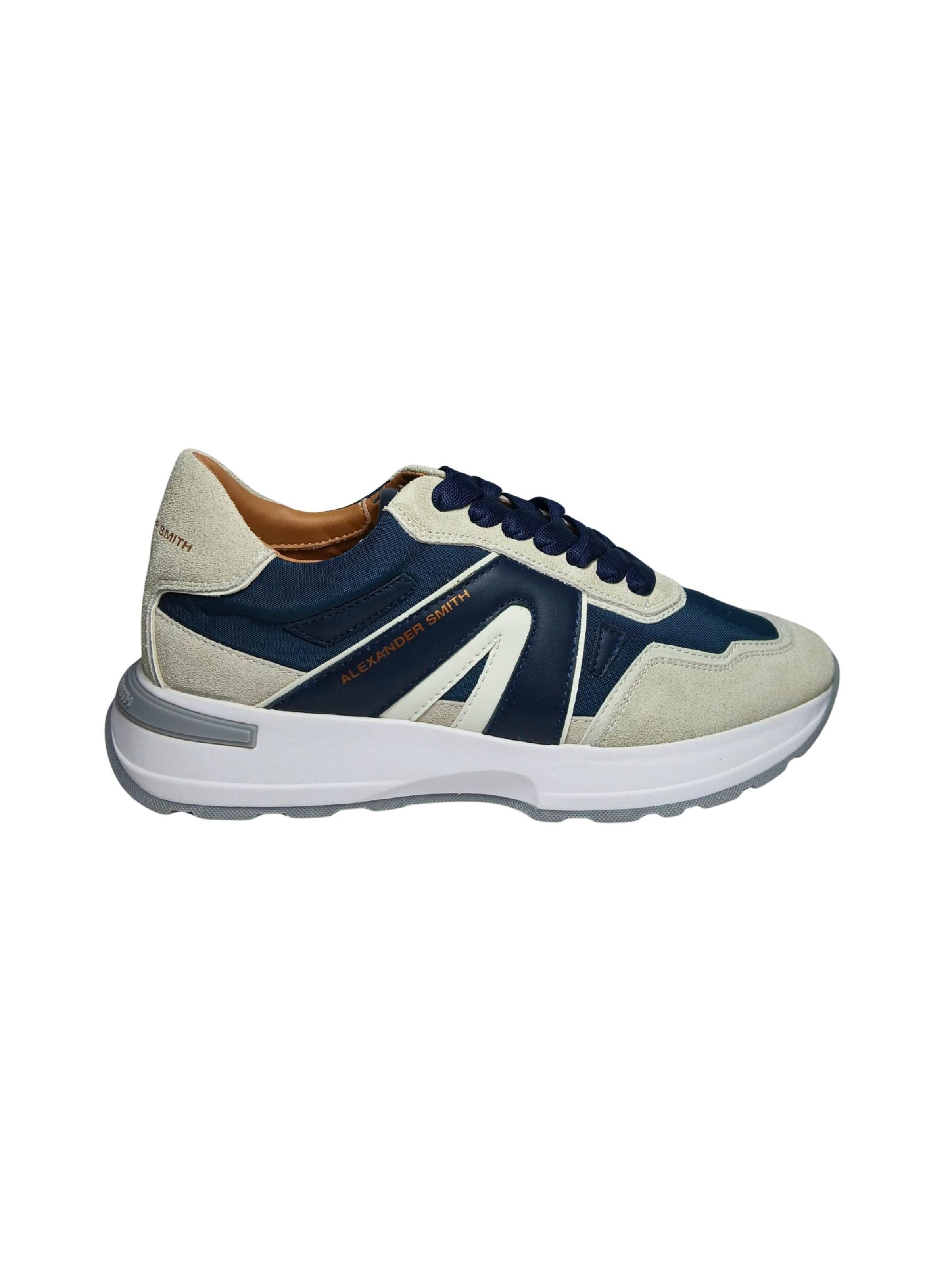 Sneaker bassa di Alexander Smith in blu: frontale