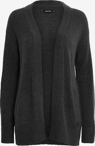 Oxmo Knit Cardigan in Black: front