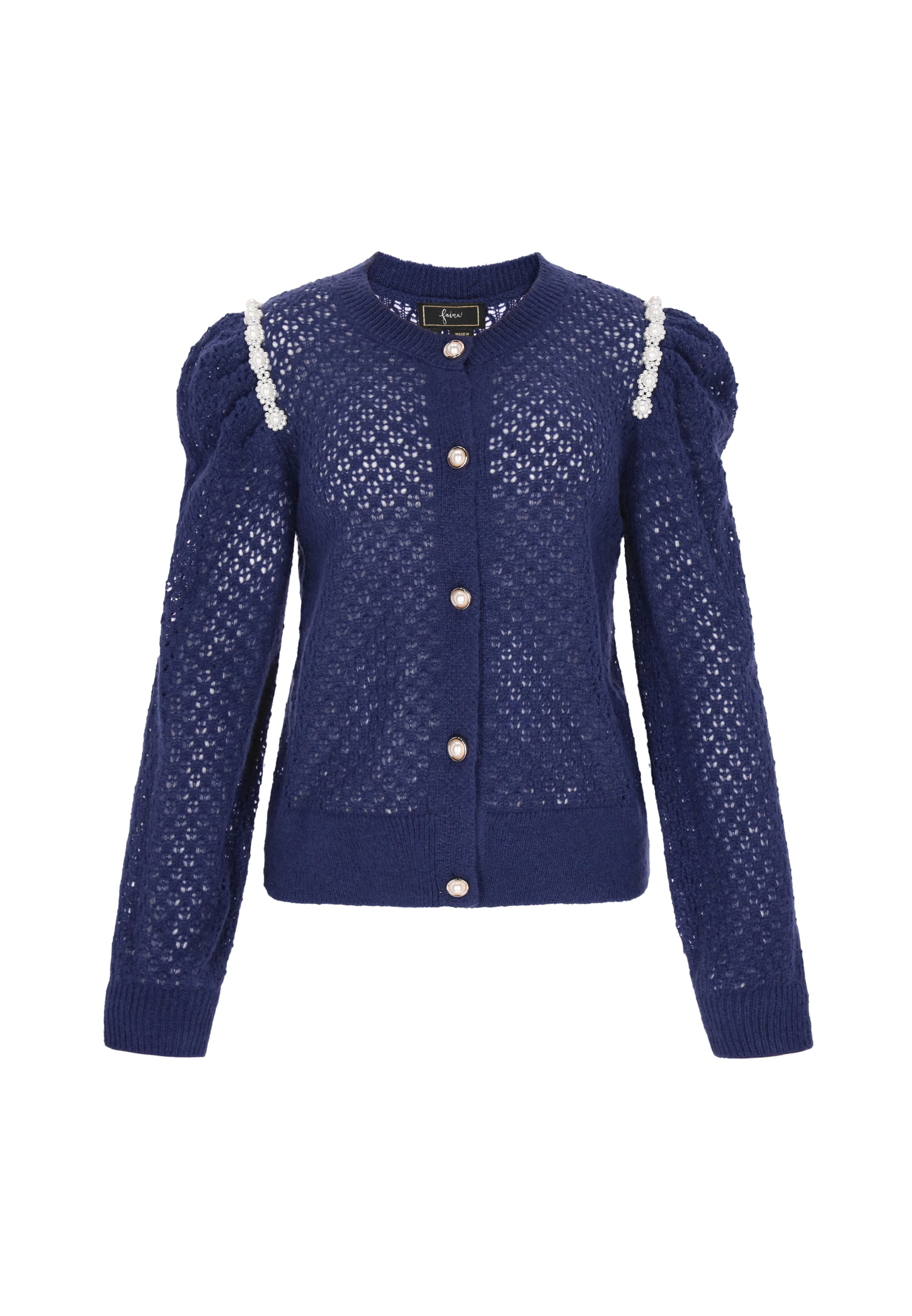 Cardigan faina en bleu : devant