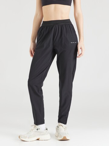 Effilé Pantalon de sport ELITE LAB en noir : devant