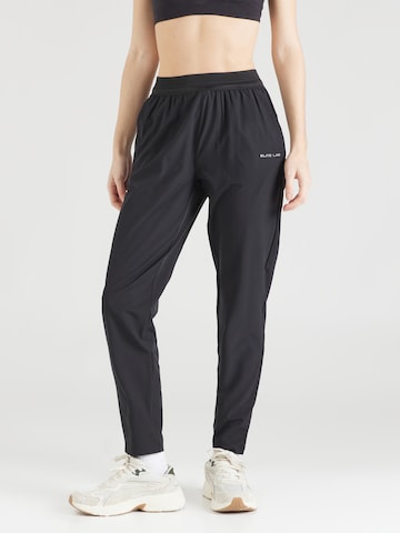 ELITE LAB Tapered Workout Pants in Black: front