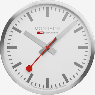 Mondaine Uhr in silber, Produktansicht