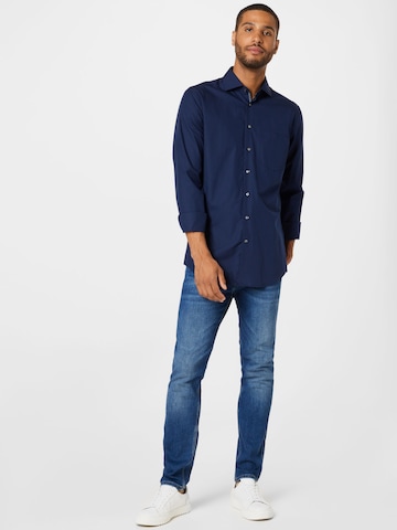 SEIDENSTICKER - Ajuste regular Camisa de negocios en azul