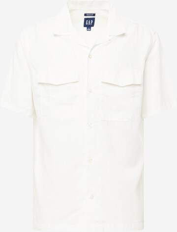 GAP Regular fit Риза 'UTILITY' в бяло: отпред