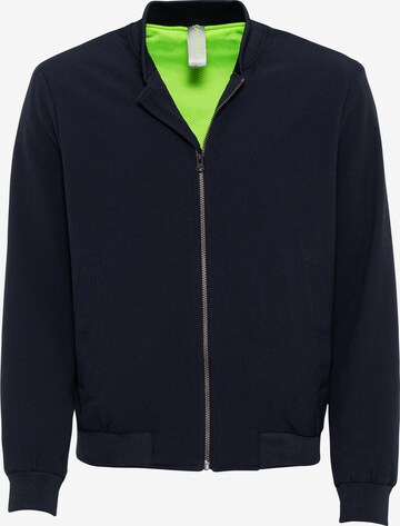 CALAMAR Between-Season Jacket 'Seersucker' in Blue: front