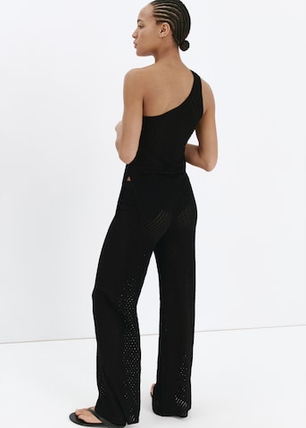 Wide leg Pantaloni 'MASETA' di MANGO in nero