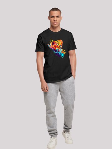 F4NT4STIC Shirt 'Basketball Sports Collection - Abstract player' in Zwart