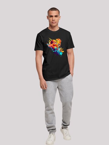 F4NT4STIC Shirt 'Basketball Sports Collection - Abstract player' in Black