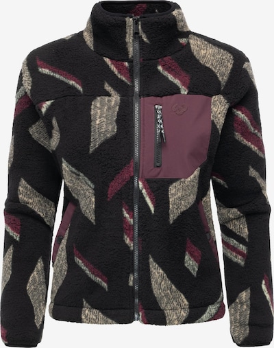 Giacca di pile 'Alaris' in XS Ragwear di colore écru / melanzana / nero, Visualizzazione prodotti