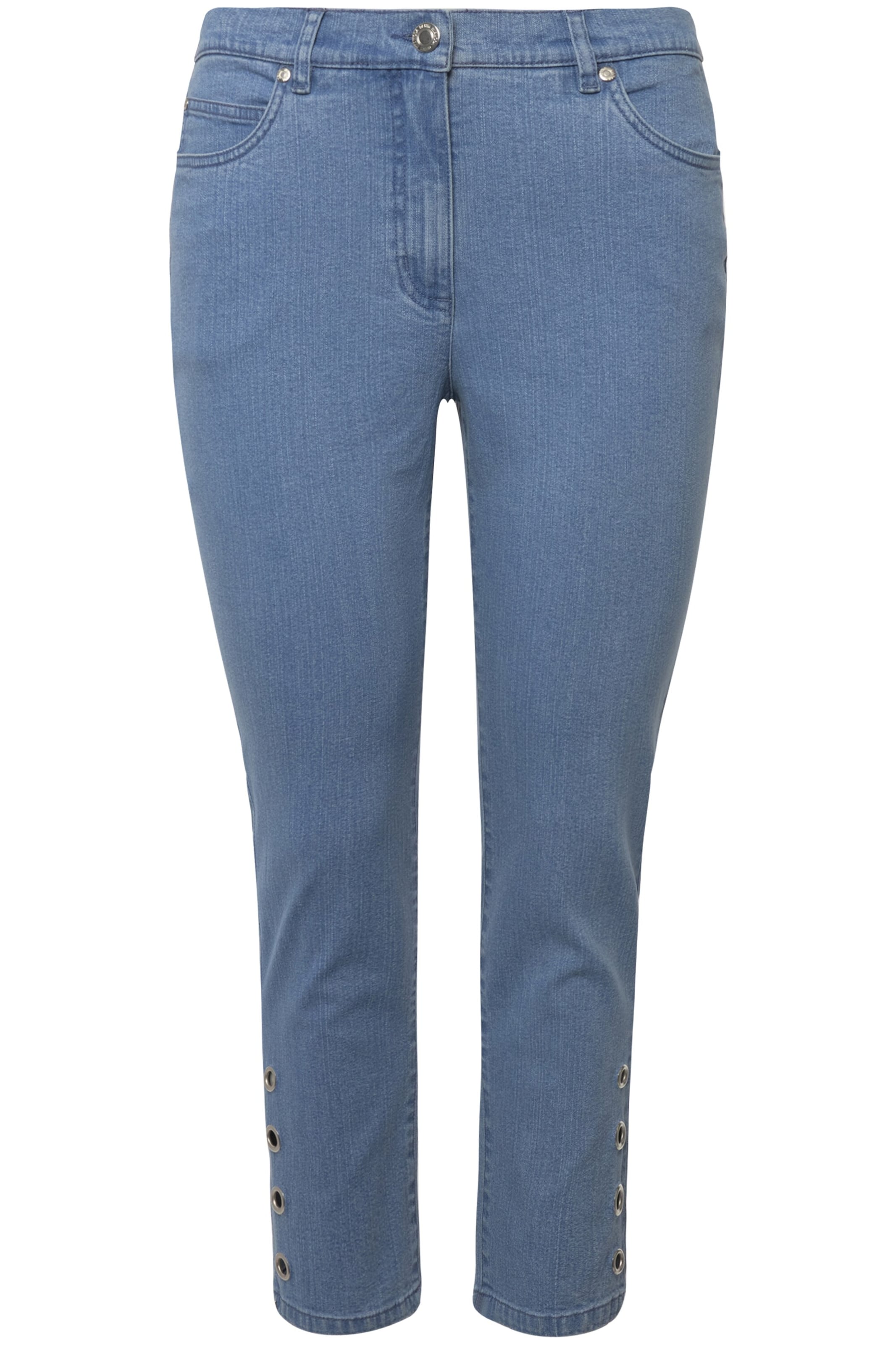 MIAMODA Tapered Jeans in Blue: front