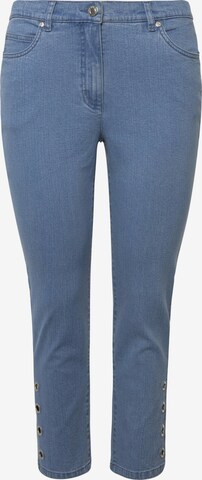 MIAMODA Tapered Jeans in Blue: front