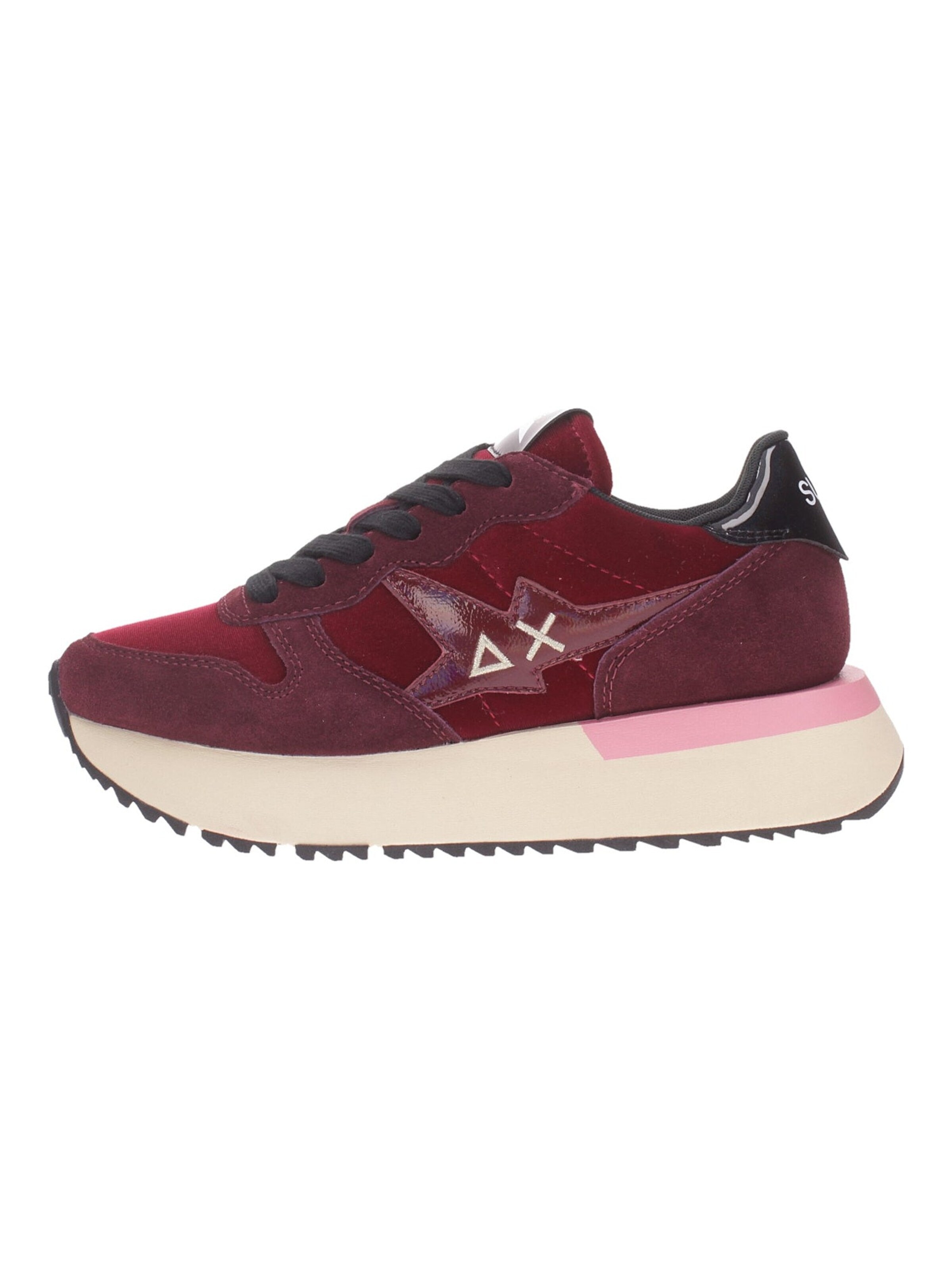 Sneaker bassa di SUN68 in rosso: frontale