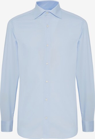 Boggi Milano Slim fit Overhemd in Blauw: voorkant