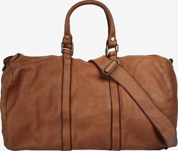 Sac de voyage forty° en marron : devant