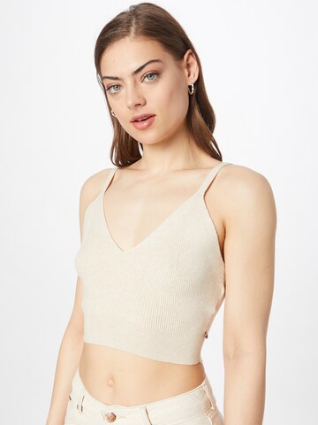 SCOTCH & SODA Knitted Top in Beige: front