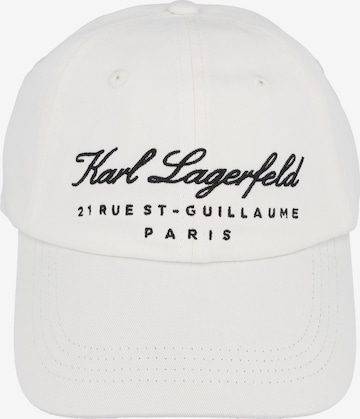 Casquette Karl Lagerfeld en blanc : devant