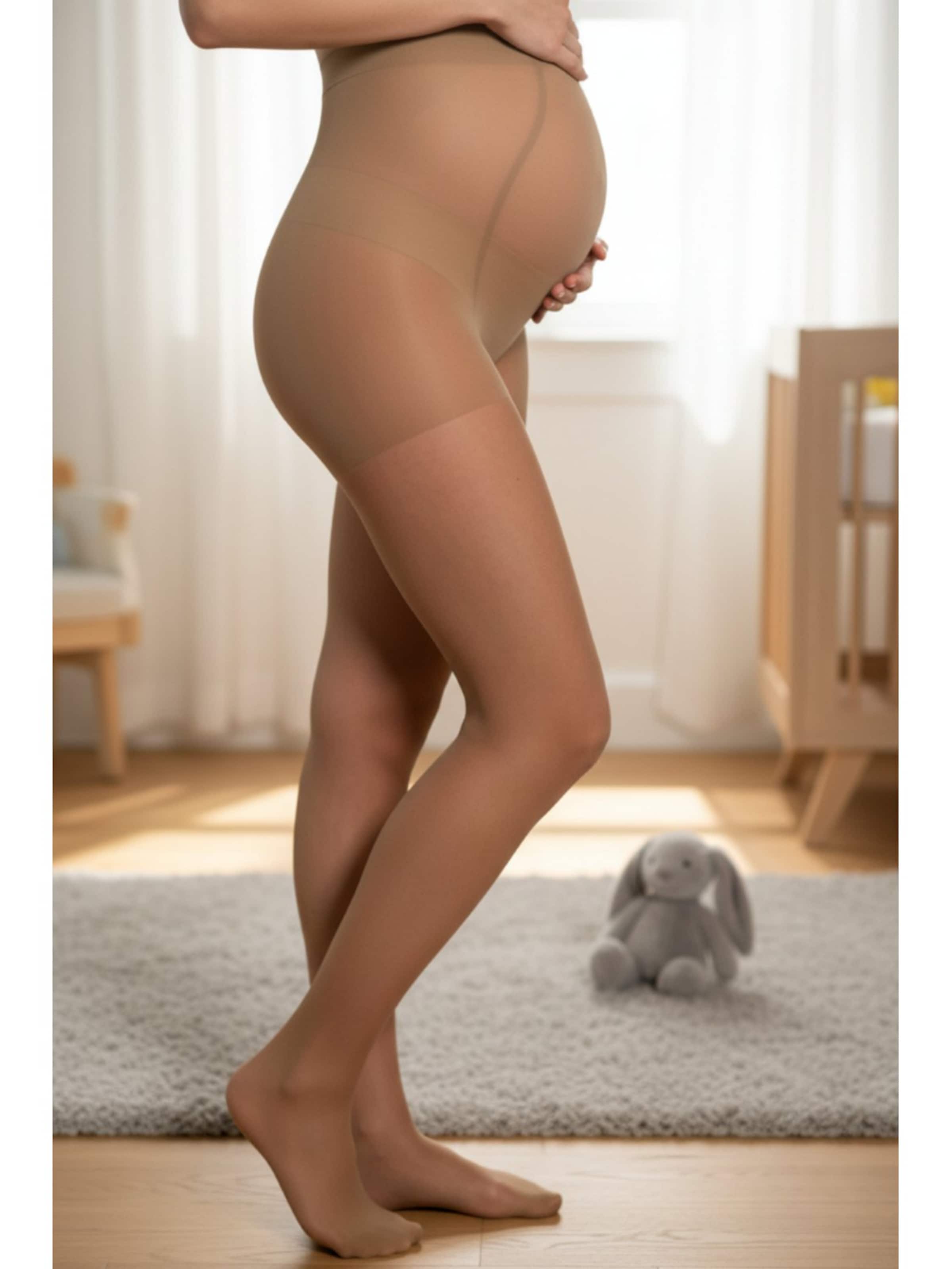 Collant 'MAMMA DONNA 20 DEN maternity tights' di Sokisahtel in beige: frontale