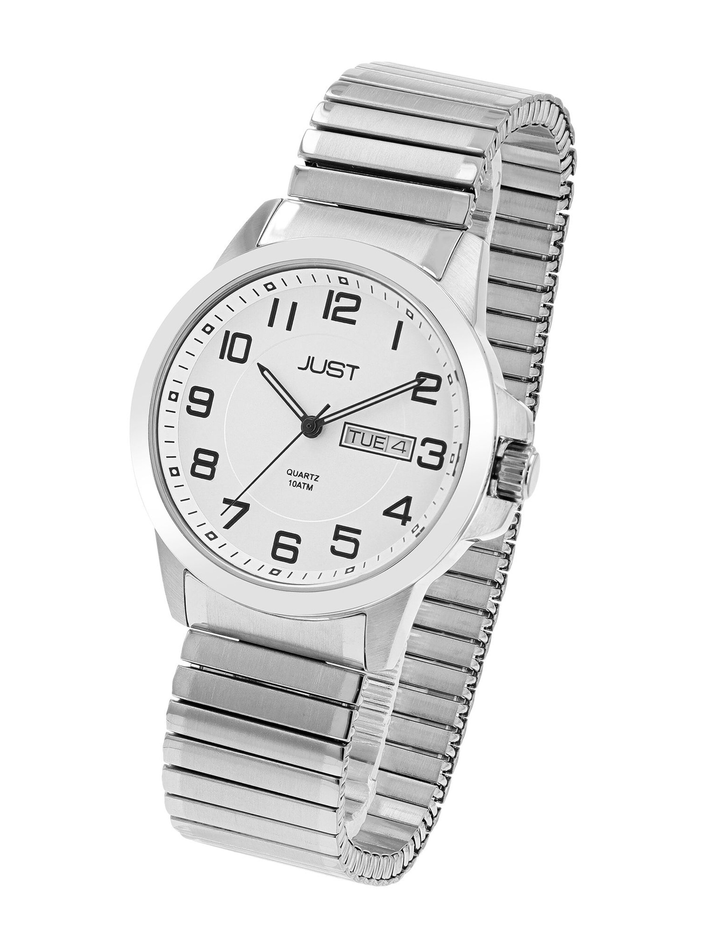 JUST Analog Watch 'Lien, Datumsanzeige' in Silver