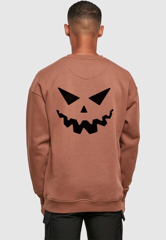 Merchcode Sweatshirt 'Halloween - Are You Scared' in Brown