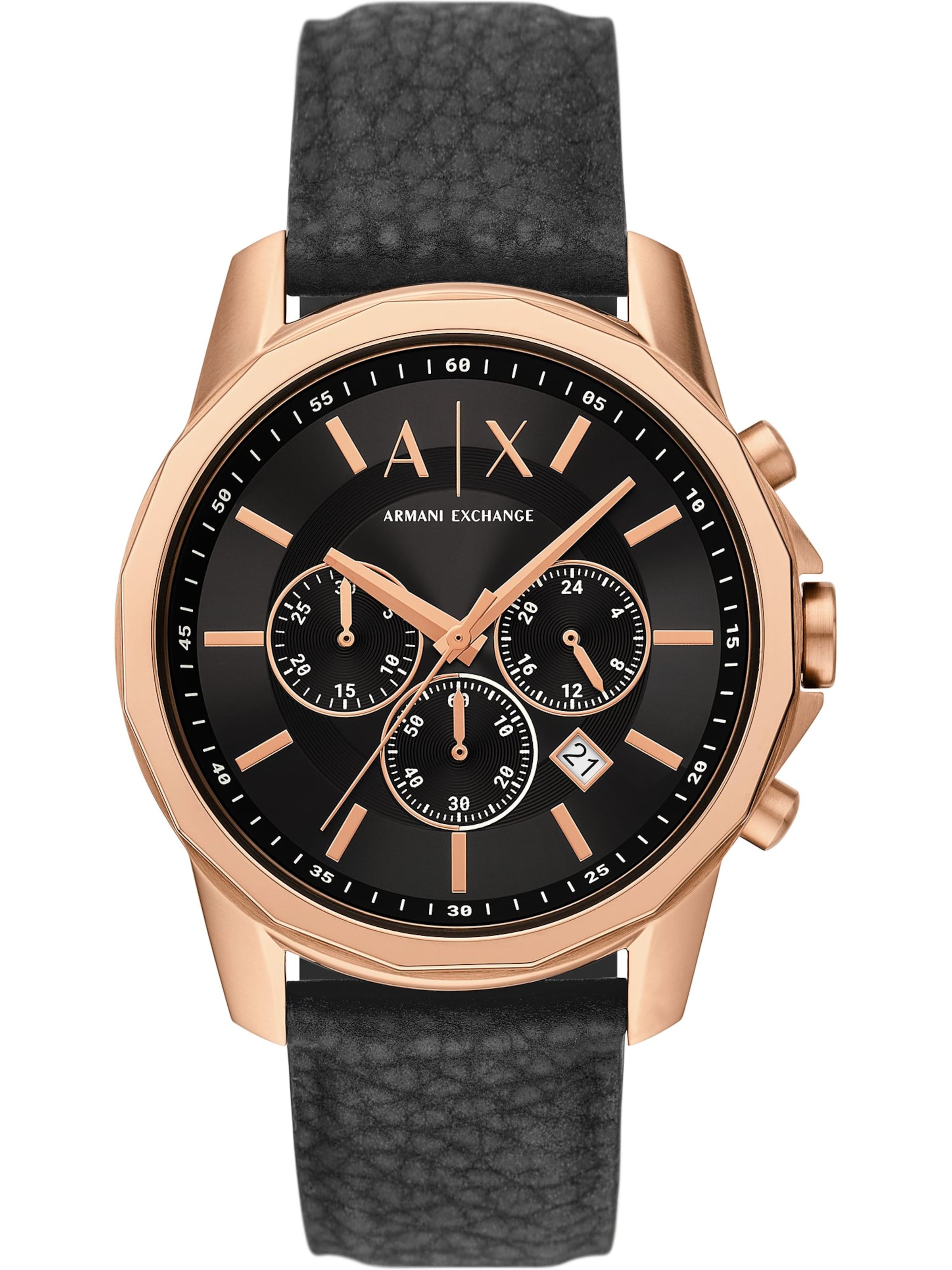 ARMANI EXCHANGE Analoog horloge in Zwart: voorkant