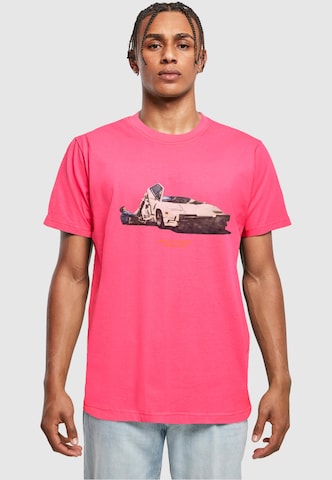 Mister Tee Shirt 'Weekend Wolf' in Pink: front