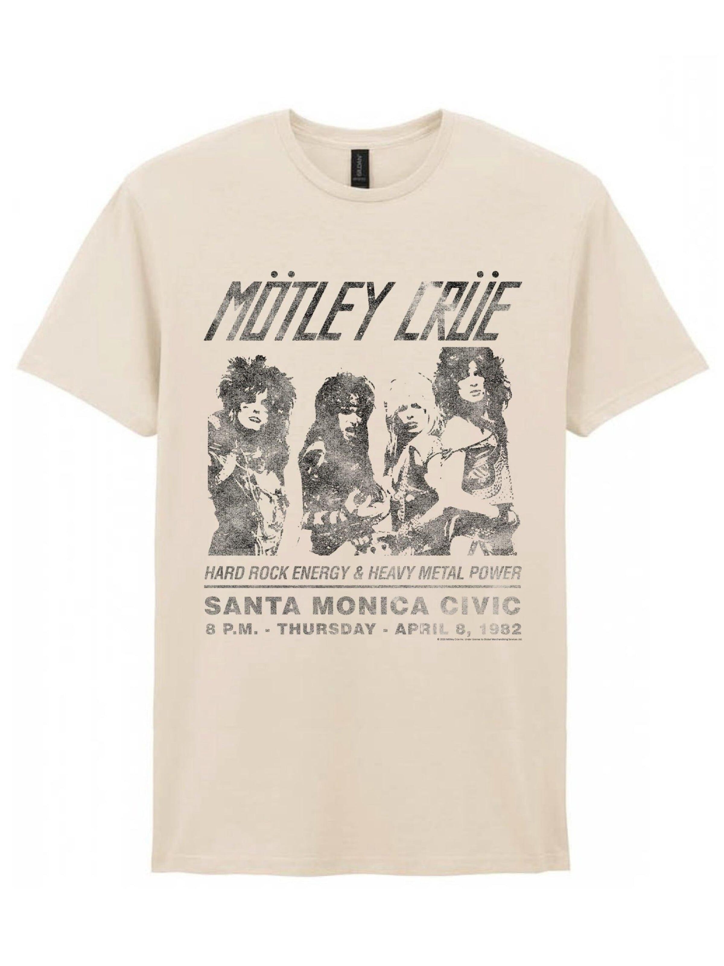 Rockshirts Shirt 'Mötley Crue Santa Monica Civic' in Beige: front