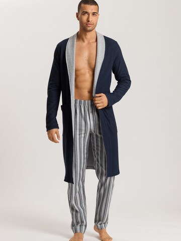 Hanro Badjas kort ' Cozy Living ' in Blauw
