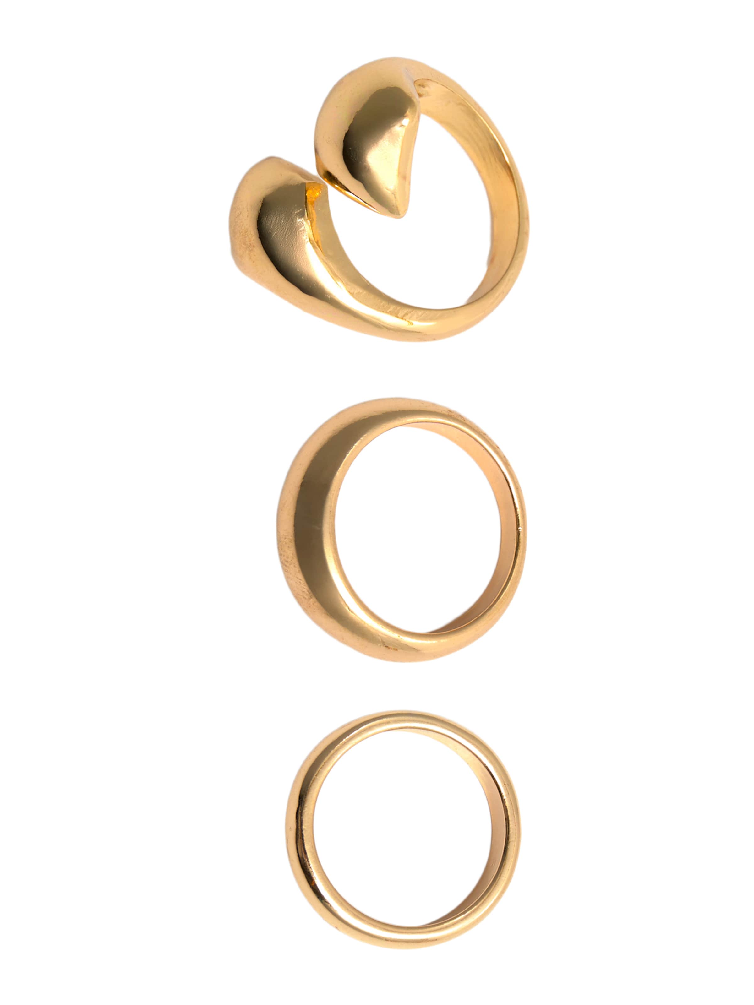 Inele de la Pull&Bear pe auriu: față