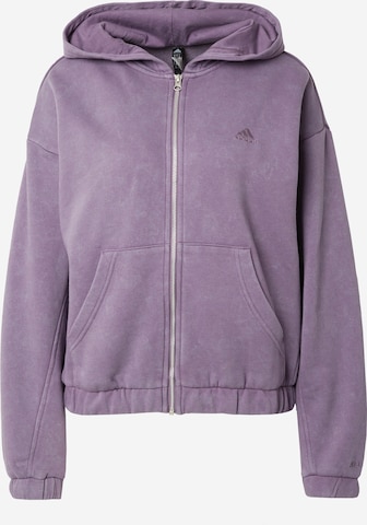 ADIDAS SPORTSWEAR Athletic Zip-Up Hoodie 'ALL SZN' in Purple: front