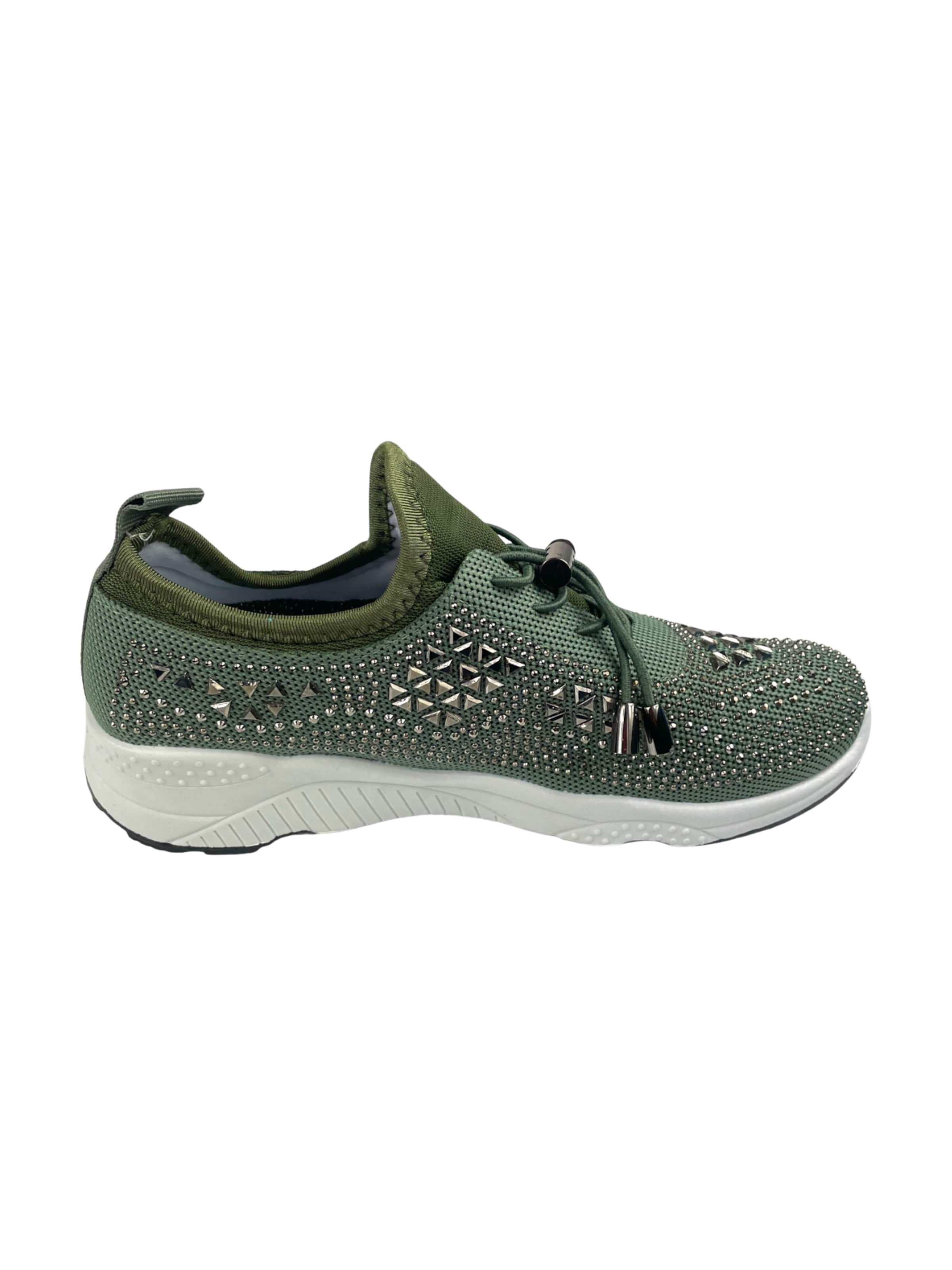 Kumixi Slip-ons 'Sneaker' in Green: front