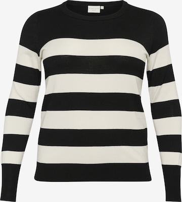 Pull-over 'Lizzy' KAFFE CURVE en noir : devant