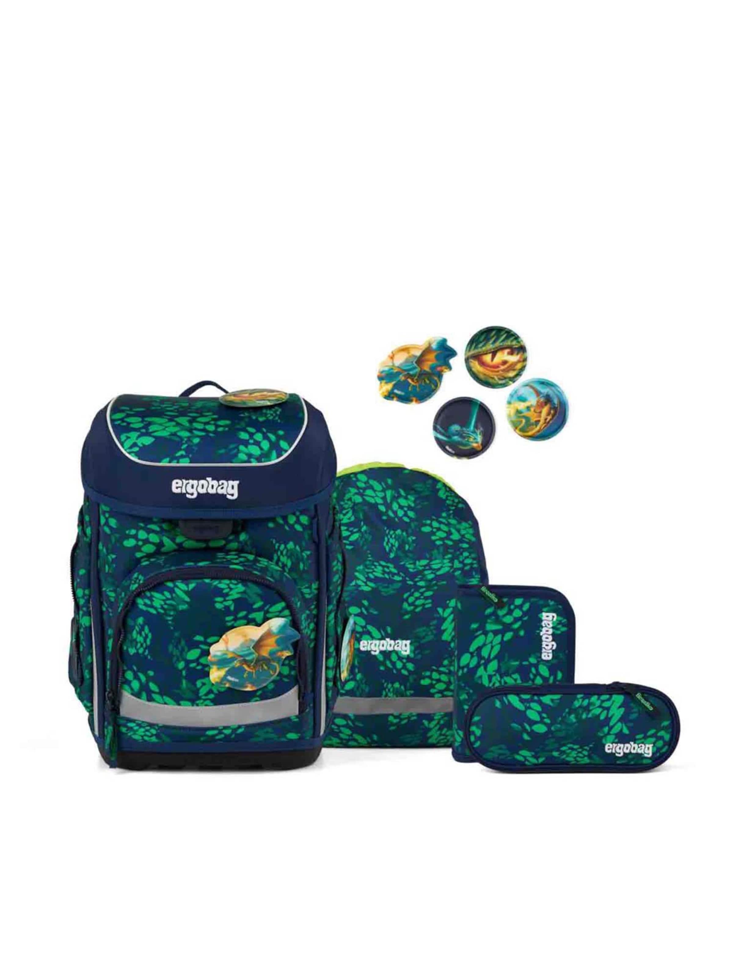 ergobag Backpack 'Set 5tlg. 2026' in Green: front
