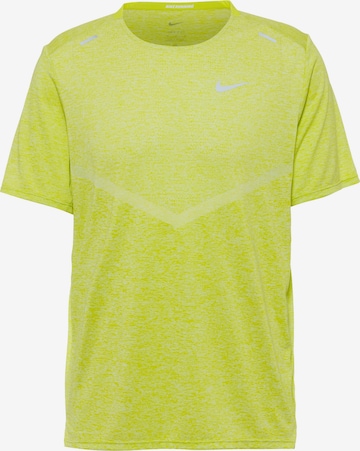 NIKE Performance Shirt 'Rise 365' in Yellow: front