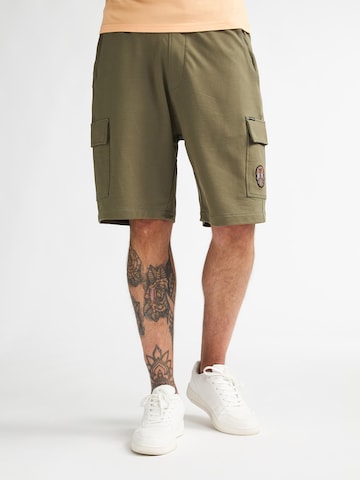 Petrol Industriesregular Cargo hlače - zelena boja: prednji dio