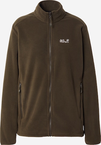zaļš JACK WOLFSKIN Funkcionāla flīsa jaka 'TAUNUS 200': no priekšpuses