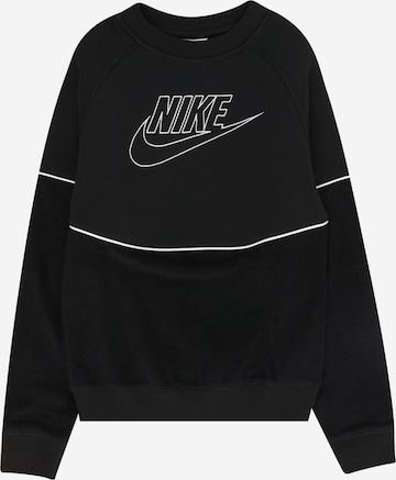 Nike Sportswear Sweatshirt in Zwart: voorkant